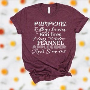 Unisex Pumpkin Bonfires Falling Leaves Halloween